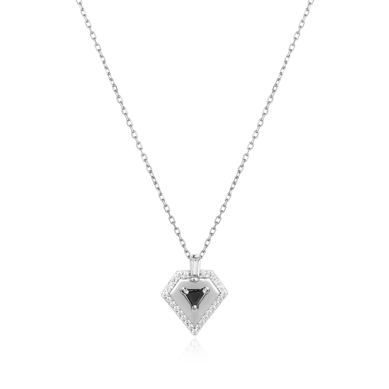  Sunshine Chaser - Silver / Rhodium plated - Zirconia - 46-50 cm